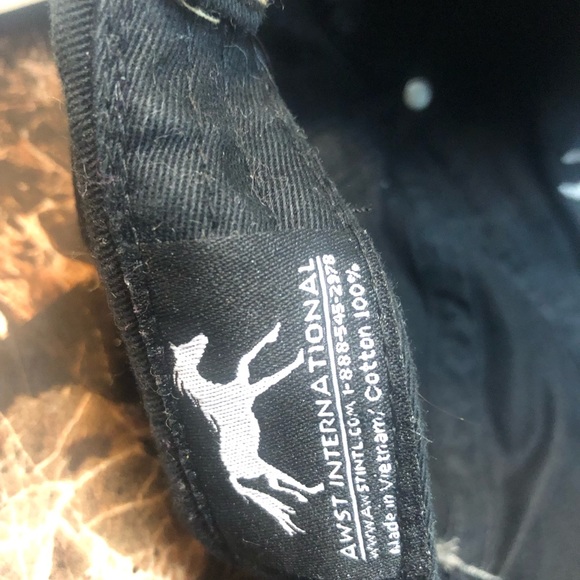 Awst International Black White Embroidered Horse Baseball Hats Size Adjustable - Picture 12 of 12